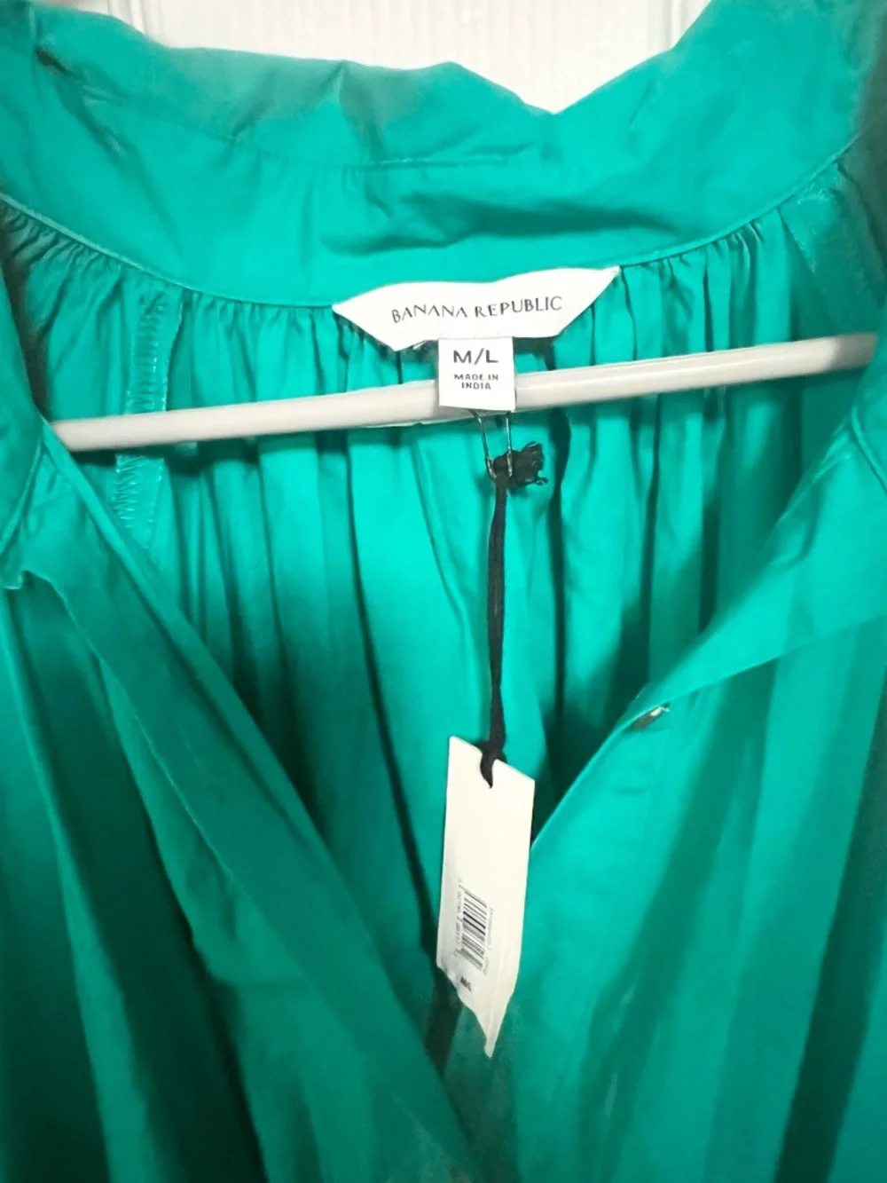 NWT BANANA REPUBLIC COTTON POPLIN Shirtdress pockets size m/l - Picture 5 of 14